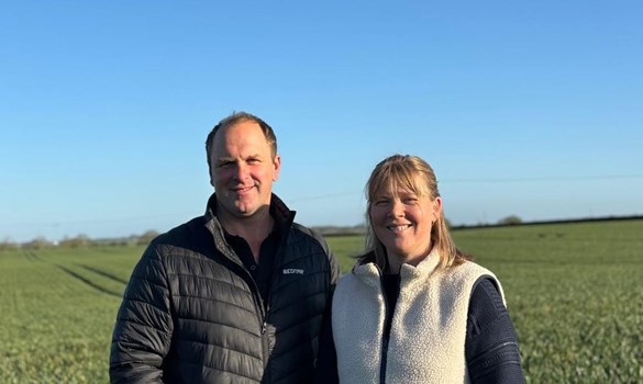 Grant and Sarah at their South Notts Monitor Farm.